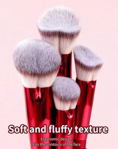 Maange 6pcs Heart Shaped Makeup brush image 2