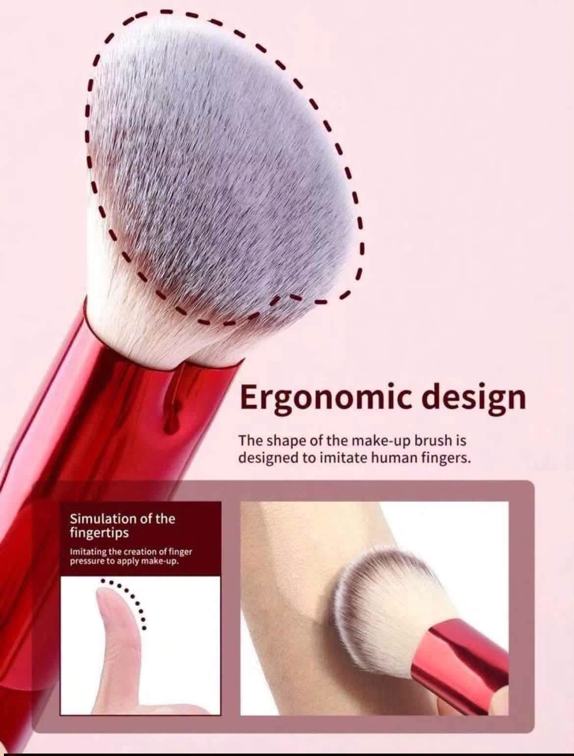 Maange 6pcs Heart Shaped Makeup brush image 4