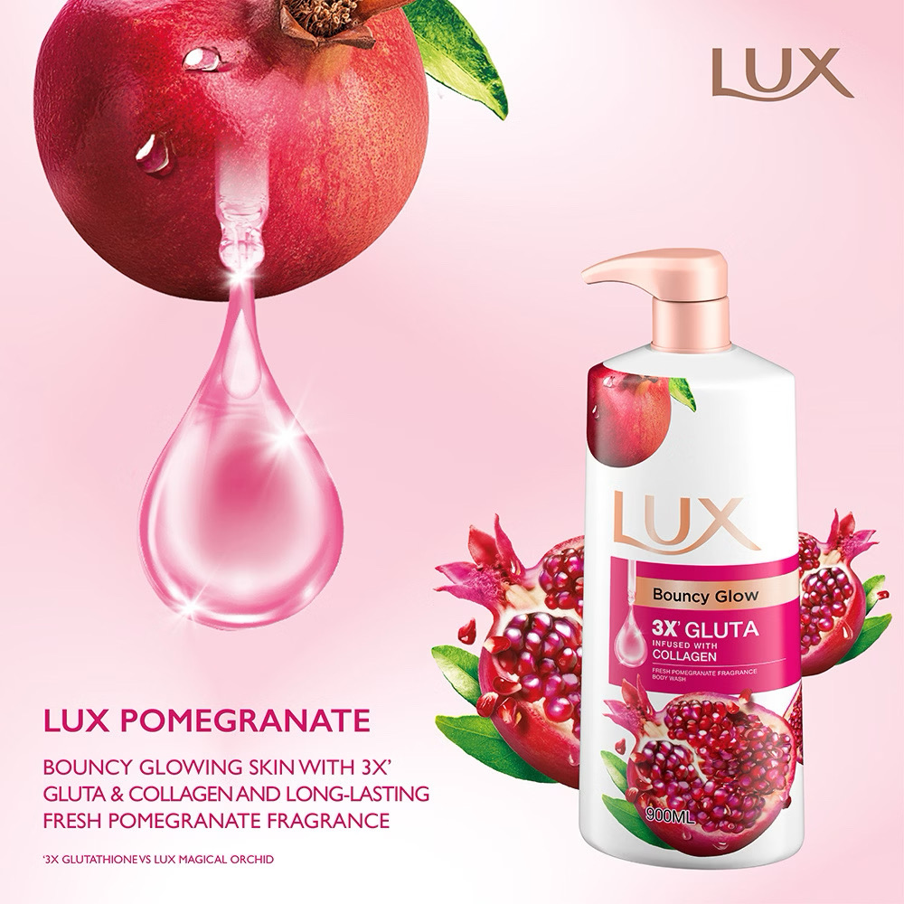 Lux Shower Pomegranate Bottle image 2